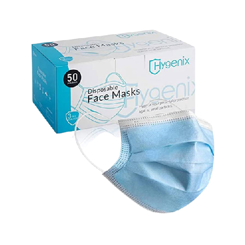 Hygenix 3ply Disposable Face Masks PFE 99% Filter Quality &quot;Tested by a US lab&quot; (Pack of 50 Pcs)