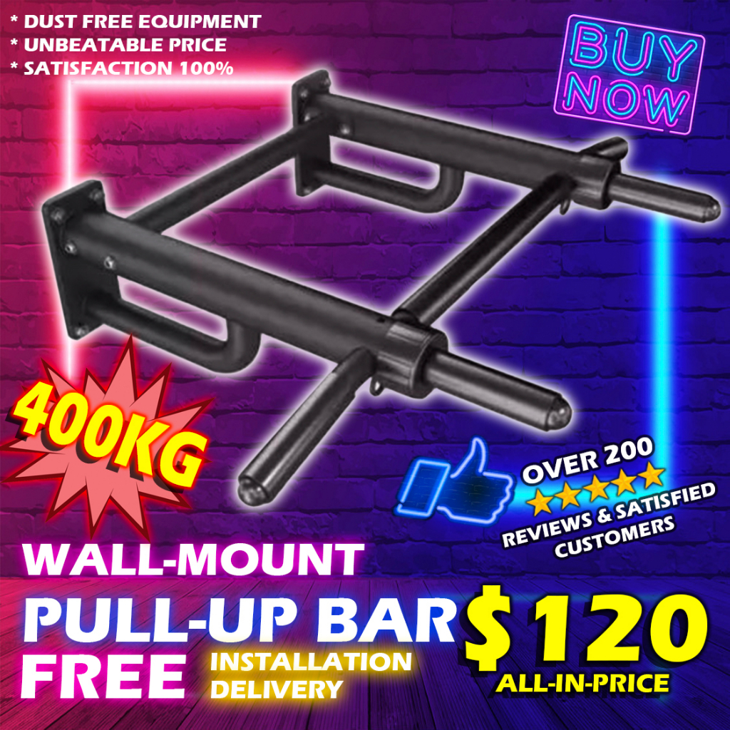 [SG READY STOCK]?Wall Mounted Pull Up Bar Home Gym Exercise **FREE INSTALLATION**