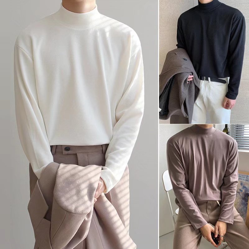 Dralon Fabric, HOT Long Sleeve T-Shirt, Handsome Top, Men&#039;s Turtleneck Pullover